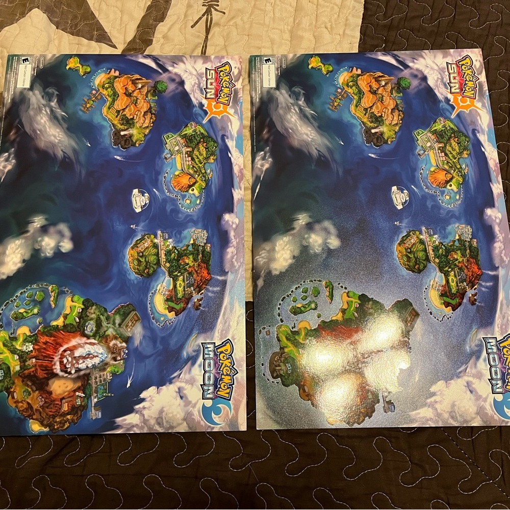 {RARE} Pokemon Sun & Moon Promo (2) Posters + Keldeo DS Poster